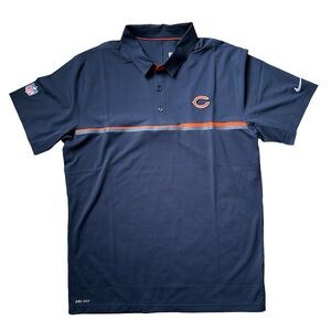 Chicago Bears NFL Nike dri-fit shirt sleeve polo shirt Men’s size Large